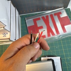 Red LED Exit Sign – Double-Sided, Hardwired, UL Listed for Business Use