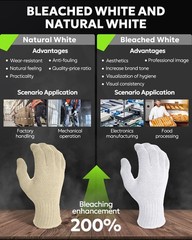 Cotton Work Gloves,12 Pairs String Knit Cotton Gloves Liners for Men&Women