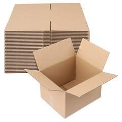 50 12x10x8 Brown/Kraft Corrugated Cardboard Shipping Boxes for Moving & Storage