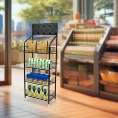 4 Tier Retail Snack Candy Display Rack Stand Display Organizer Basket Holder