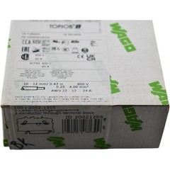 NEW Pack of 100 WAGO 2002-1205 TOPJOB S 2-Conductor Through Terminal Block