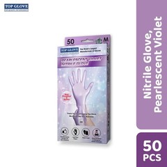 Top Glove Nitrile Disposable Powder Free Glove Pearlescent Pink Violet 50s
