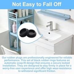 125Pcs Rubber Plugs for Round Holes, Durable and Long Service Life, 8 Sizes Hole