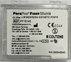 *5-Pieces* Coltene ParaPost Fiber White Size-4.5 Resin Esthetic Posts PF16145