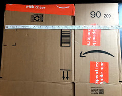 Ten Shipping/Mailing boxes, (6 #93 boxes – 12″x6-1/2″x9″)(4 #90 boxes,11″x7″x9″)