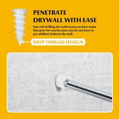 192Pcs Self Tapping Screws Drywall Anchors and Sheet Metal Screw Assortment,4 Si