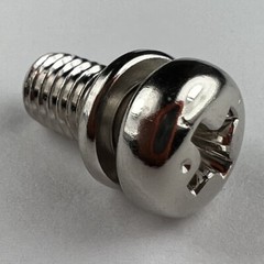 m5 x 0.8 JIS Pan Head Screws w/ Lock Washer – Bright Plated – Made in Japan