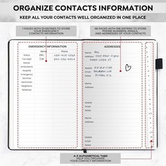 Address Book with Alphabetical Tabs, Hardcover Large Print Telephone and Addr…