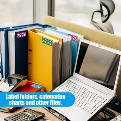500Pcs 2026 Year Stickers, 3/4X1-1/2Inch File Folder Labels 26 Year