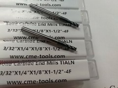 10pcs 3/32″ Tialn coated solid Carbide End Mills 4 Flt S/E #1006-TN-332