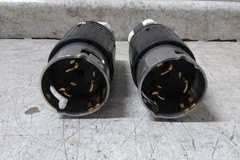 Hubbell CS6365C 2 Pk 125/250VAC 50 A Current Rating Straight Locking Plug