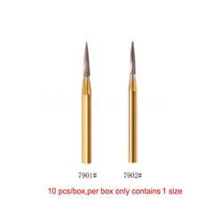 Dental Trimming & Finishing Gold Burs Carbide Bur FG 7901/7902 for High Speed