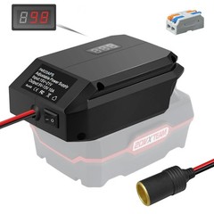 DC 20V to 12V Step Down Converter Adapter for Parkside X20V Team Battery W/ Wire