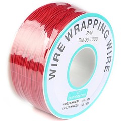 Red Electronic Wire – DM-30-1000, 30 AWG Single Core, Tinned Copper Solid Cable,