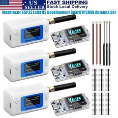 3 Set 915MHz LoRa V3 ESP32 OLED Board+IPEX Antenna + Heltec Case for Meshtastic