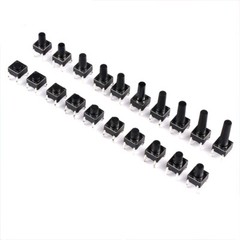 6x6x4.3 – 16mm Momentary Tactile Tact Push Button Switch 4 Pin DIP Through Hole