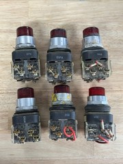 Allen Bradley 800T-PT16 – RED Illuminated Switches – [LOT OF 6]
