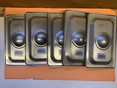 Carlisle 607190C Dura-Ware 1/9 Size Soiled Stainless Steel Steam Table Pans Pk.5