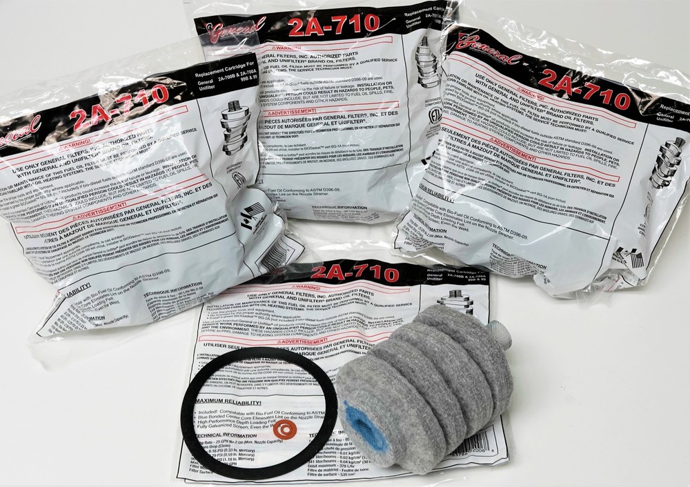 2A-710. 4 PACK General Fuel Oil Filter Wool Felt for 2A-700a 99 XF-1 S-252 F-400