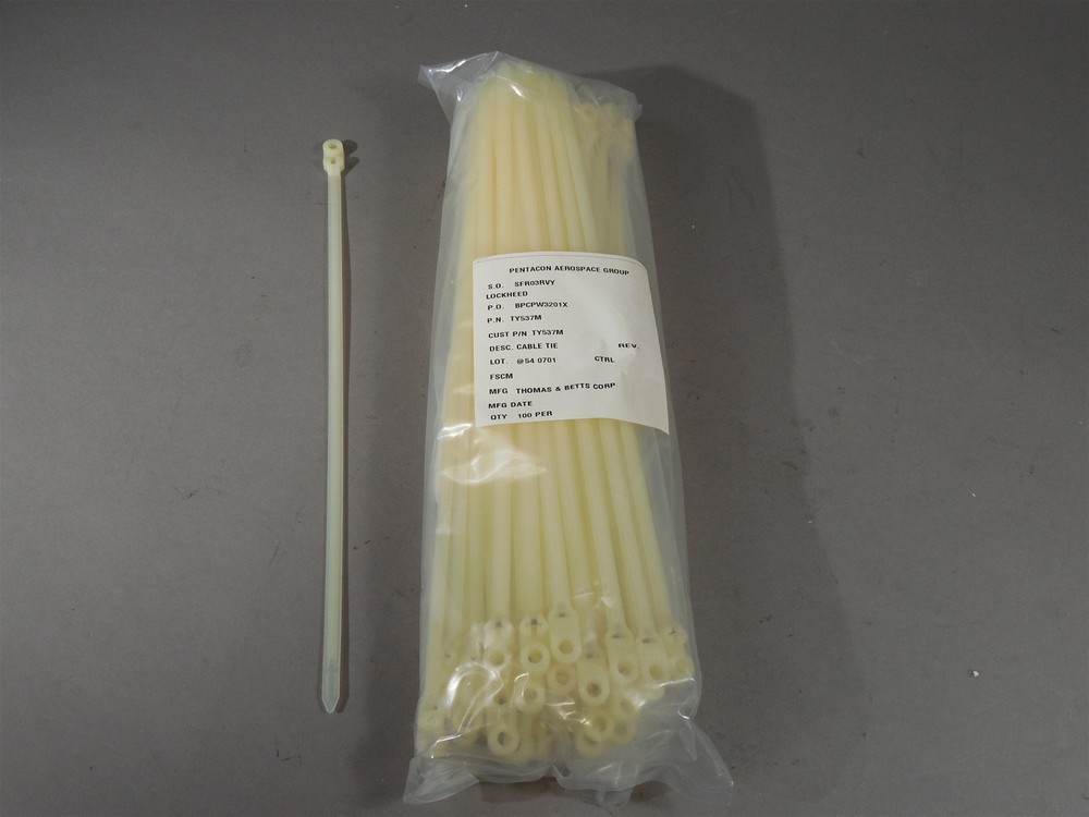 Lot of 100 Thomas & Betts TY537M Cable Tie 13.9″ x 0.301″ Zip Tie 120 lbs