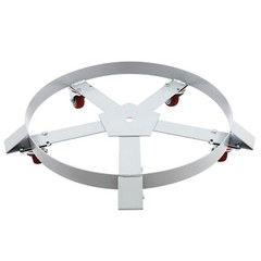 55 Gallon Drum Dolly Stands Q235 Steel Barrel Dolly Carts With 5 Wheels