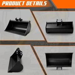 600mm Tilting Bucket for 1-2 Ton Mini Excavator Digger Attachment free shipping