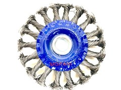 24Pcs Wheel Wire Brush 4-Inch (4″ Twisted/Knotted) 5/8″-11 UNC Angle Grinder