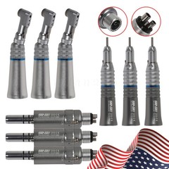 Dental Slow Speed Handpiece Contra Angle/Straight /Air Motor 4Hole NSK Style NEW