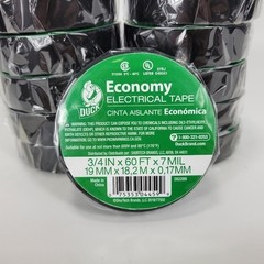 Lot Of 14 Duck Brand Economy Electrical Tape 0.75 In. x 60 Ft. x 7 Mil. Black