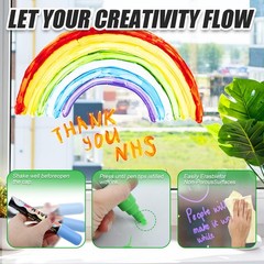1 Count (Pack of 8), Red, Yellow, Orange, Blue, White, Pink, Purple, Green