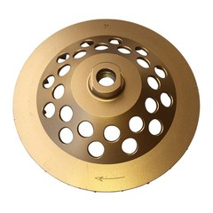 7″x24 Seg Diamond Concrete Spiral Turbo Grinding Cup Wheels 5/8″-11 Arbor