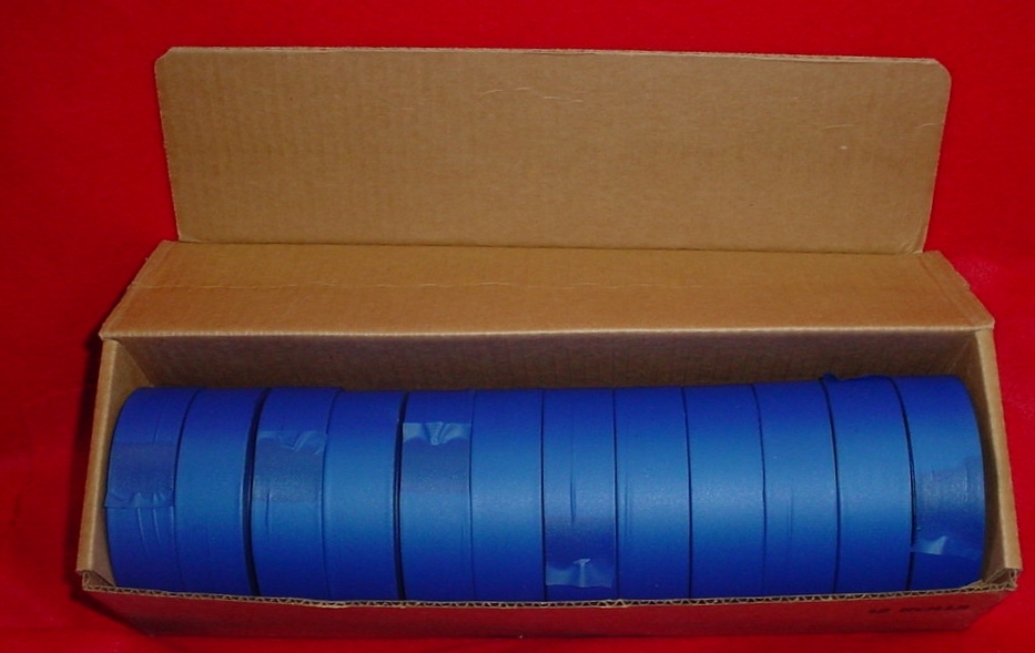 BLUE 1″ 300 FT SURVEYOR’S FLAGGING RIBBON NO STICK BOX OF 12 ROLLS