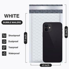 Brand New Bubble Mailers White 4×8 Inch 50 Pack