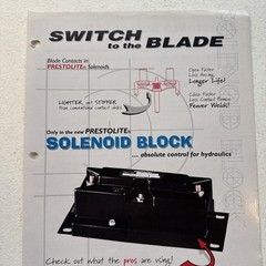 Prestolite Electric Solenoid Block Part No. WSV-4005A Sales Brochure