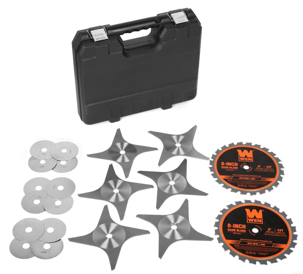 WEN 8-Inch 24-Tooth Carbide-Tipped Stacked Dado Blade Set for 10-Inch Table Saws