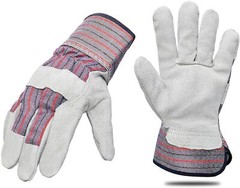 G & F 5015 Regular Cowhide Leather Palm Work Gloves For Driving And Construction