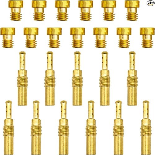 24Pcs Carburetor Main Pilot Jet Kit for PWK Keihin CVK PWM PE FCR Size: 24-Pcs