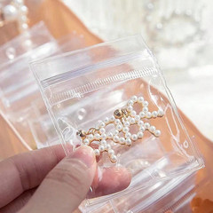 Anti Tarnish Jewelry Bags Clear PVC Ziplock Resealable Ring Earring 10-100Pcs