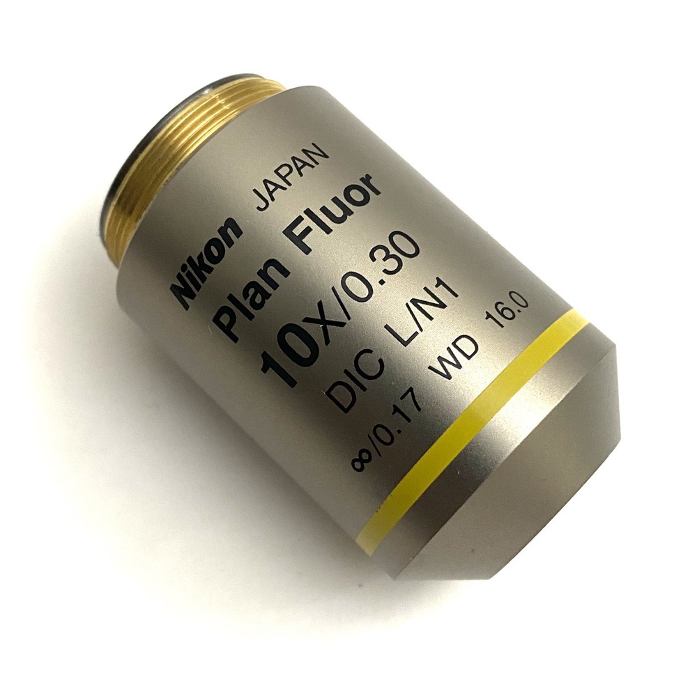 Nikon Plan Fluor 10x/0.30 DIC L/N1 ∞/0.17 WD 16.0 Microscope Objective Lens