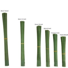Green Flexible Craft Wire 100 Counts 14 Gauge (2mm) Floral Stem Wire with Unc…