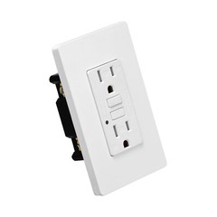 GFCI Outlet 15 Amp Weather Tamper Resistant 125V Safety Receptacle Socket White