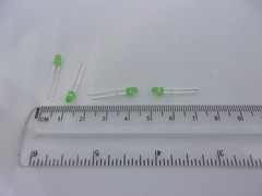 10Pc Pack Lot 3mm Round 2 Pins LED Light Emitting Diodes Bulbs DIY Project GREEN