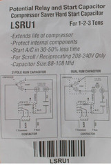 CSRU1 Compressor Saver Hard Start Kits for 1 to 3 Ton Systems SER-U1 LSRU1 (5x)