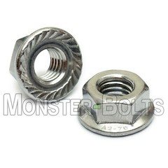 Serrated Hex Flange Lock Nuts DIN 6923, A2 Stainless Steel – M4 M5 M6 M8 M10 M12