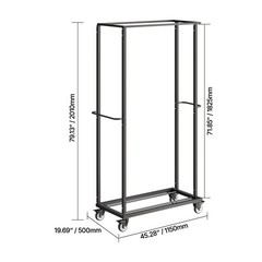 Folding Chair Rack Cart for 60 Chairs of 500LBS Casters/Locking Wheels