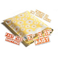 uPaknShip 10×13 Daisy Designer Poly Mailers – Shipping Envelopes
