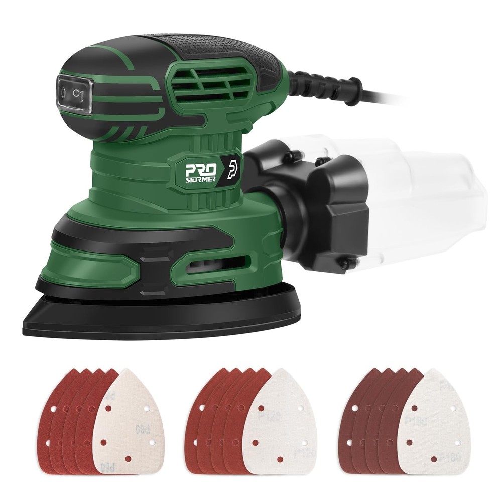 Prostormer Detail Sander, 13000RPM Mouse Sander, 1.6A Electric Palm Sanders w…