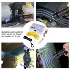 UV Oil Leak Detection Kit for Automotive AC System with Dye and Flashlight
