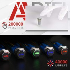 19mm 12V Momentary Speaker Horn Push Button Toggle Switch 3/4″ Mounting Hole …