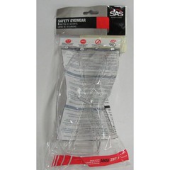 Safety 5120 Worker Bee Safety Glasses, Solid Clear Frame/Clear Lens, 12 Pairs